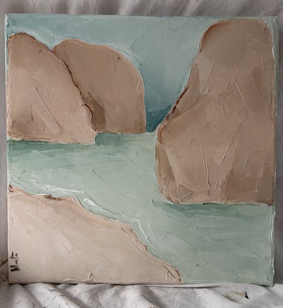 Rocks on the sea island of Mediterranean