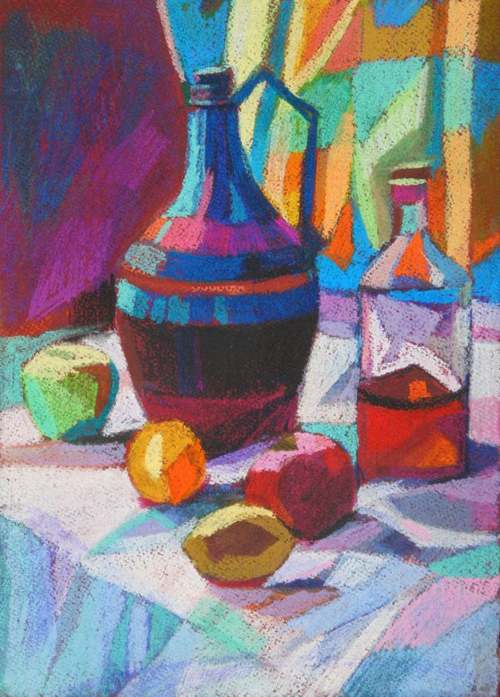 Still life  with fruits / 34,8  x 25 cm