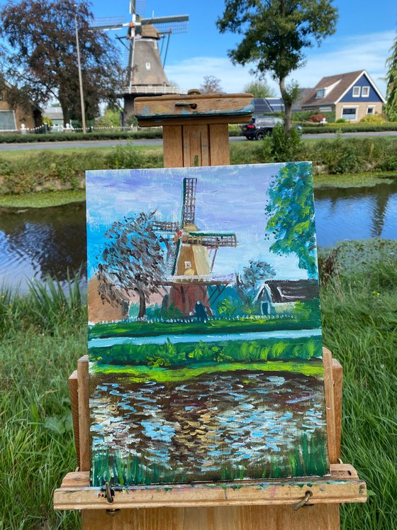 Dutch Windmill. Plein Air