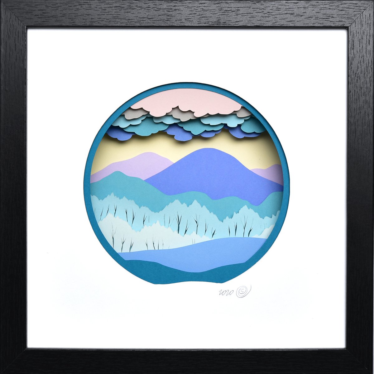 Landscape Sculpture By Olga Skorokhod, 10 X 10", Frosty Morning, Original Artwork