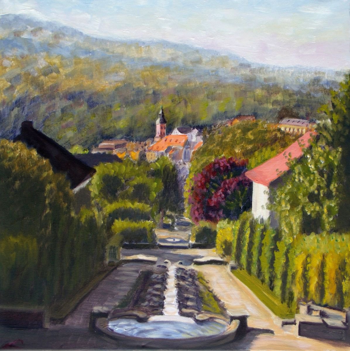 Spring In Baden-Baden, Das Paradies By Elena Sokolova, 20 X 20, Artwork For Sale On Artfinder
