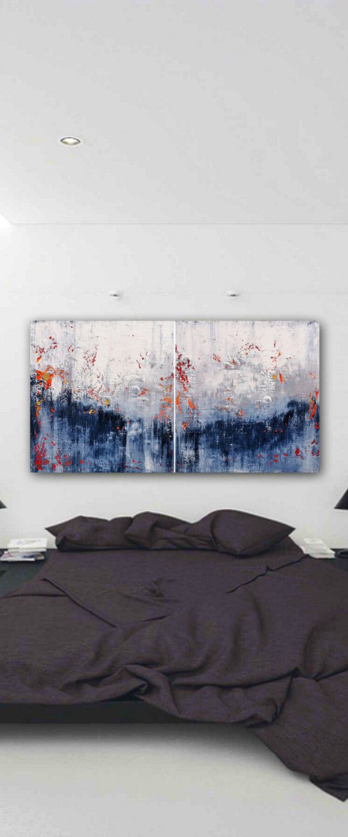 180x90cm. / abstract painting / Abstract 1231 by Alex Senchenko