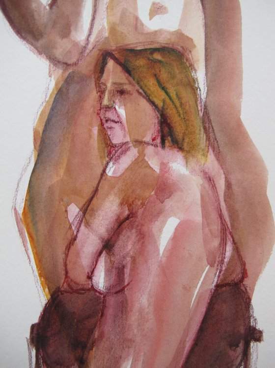 Standing/seated female nude