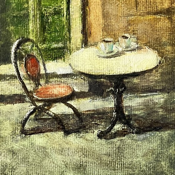 Old World Door – A Quiet Italian Café Corner