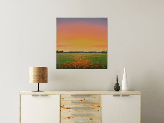 Sunlit Sky - Flower Field