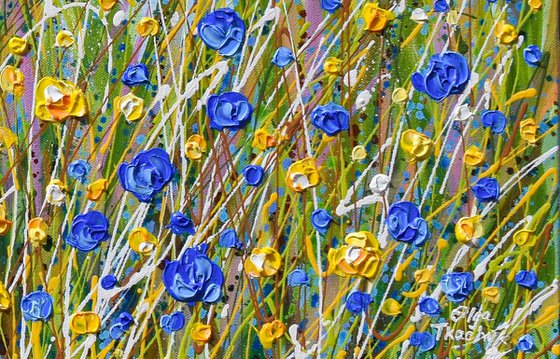 Blue and Yellow Wildflowers