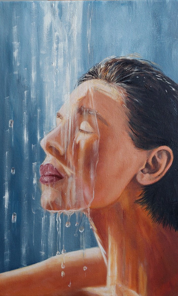 Sunny Delight. Young Woman. Shower by Ira Whittaker