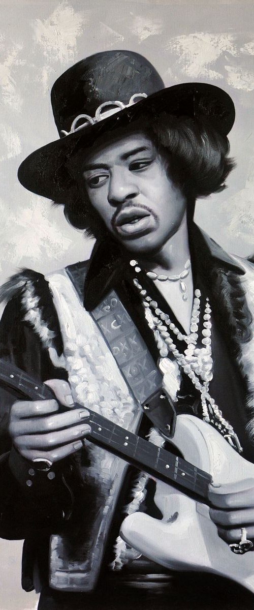 Jimi Hendrix Portrait by Di Capri