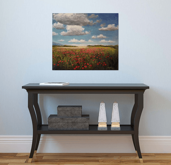 Poppies near the sea