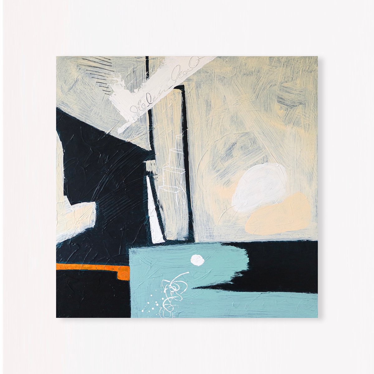 Abstract Acrylic Painting By Hyunah Kim, 30 X 30, Through Space, Original Artwork