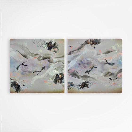 Stems of Water Diptych