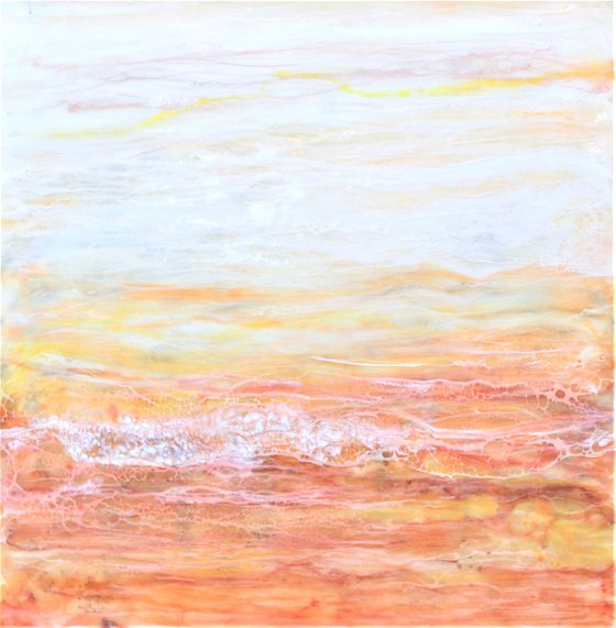 'Amber meditations" encaustic