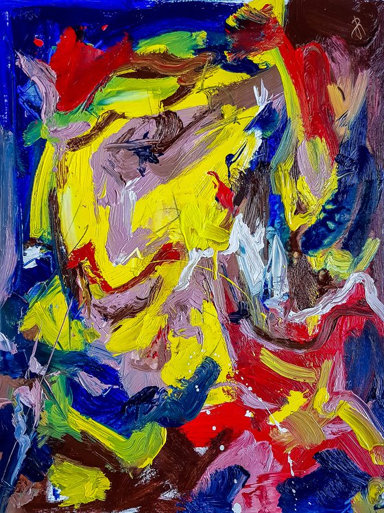 "Renversigo" Abstract Expressionism painting