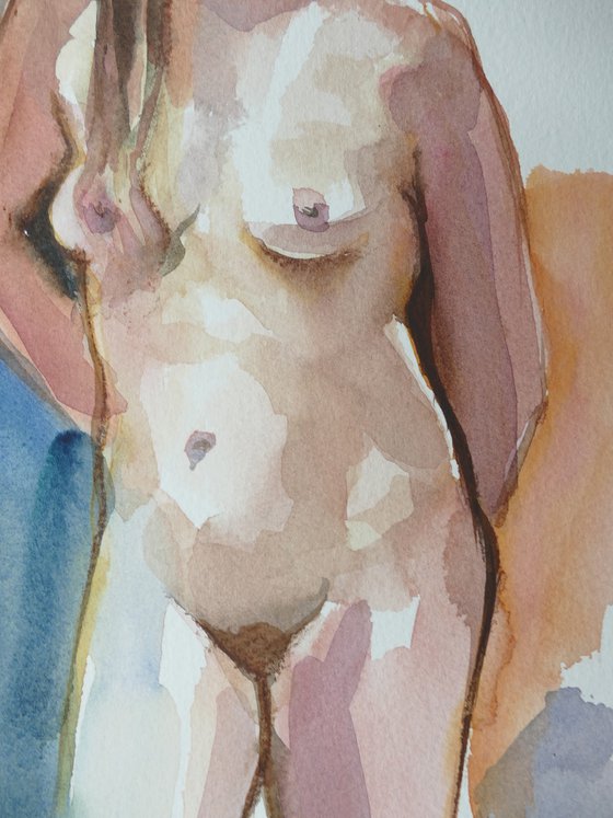 Standing female nude