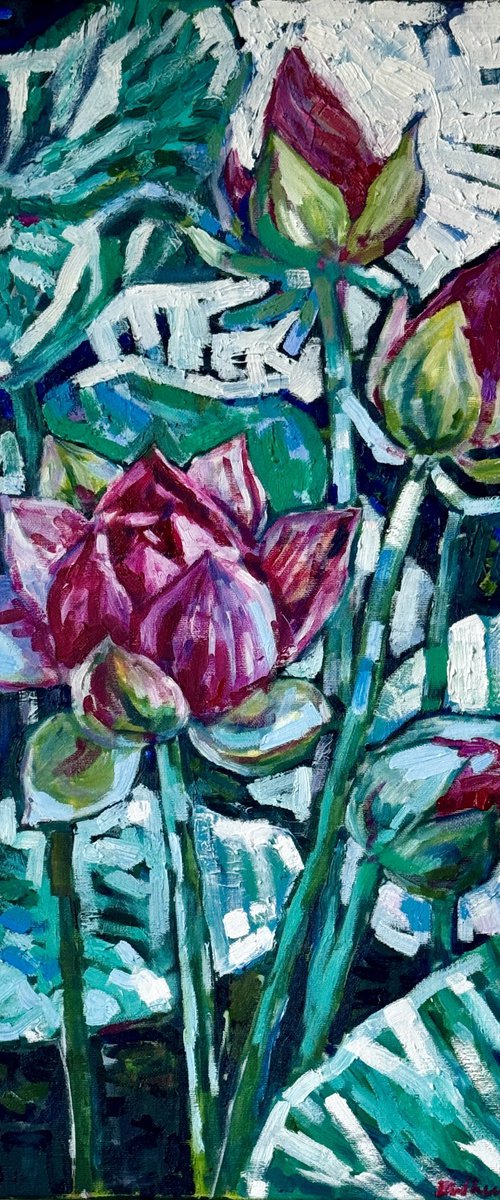 Water lilies by Ekaterina Dutkevich