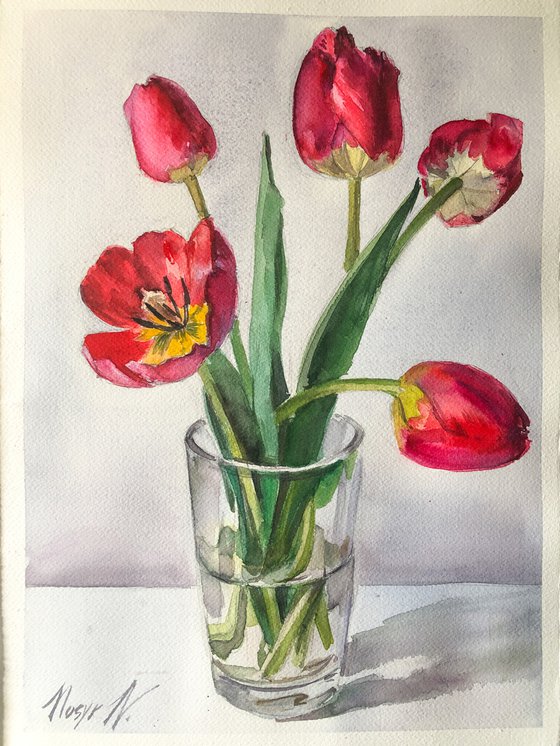 Red tulips