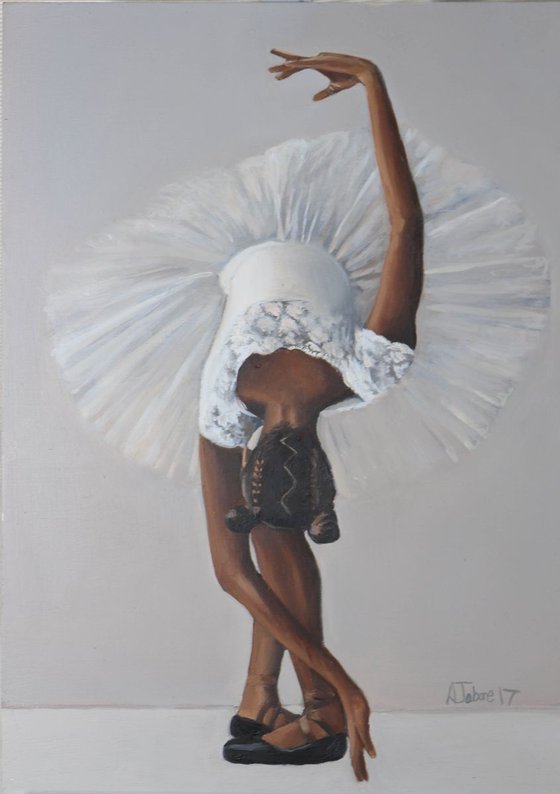 Ballet Portrait, Gabriella Alleyne, Framed Dancer Painting