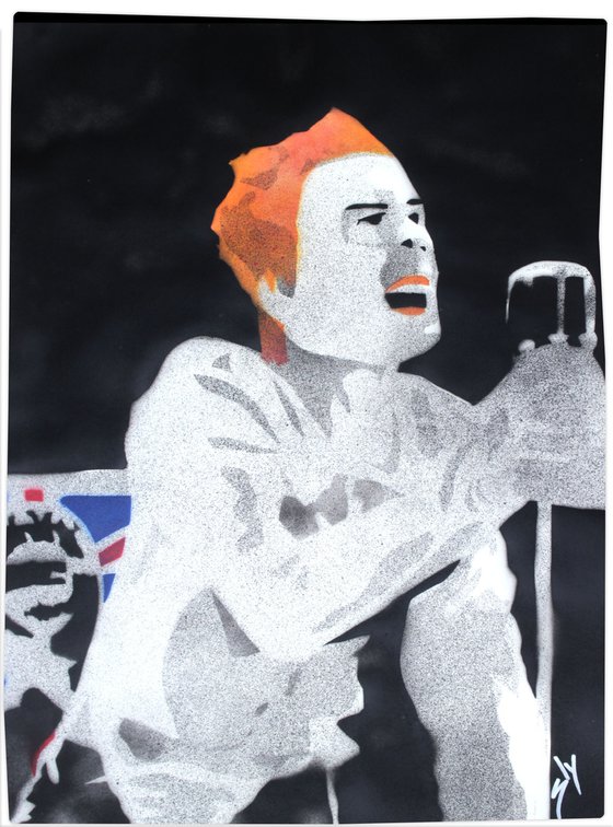 Popiconic moments 4: "God save the Queen." (On gorgeous watercolour paper).