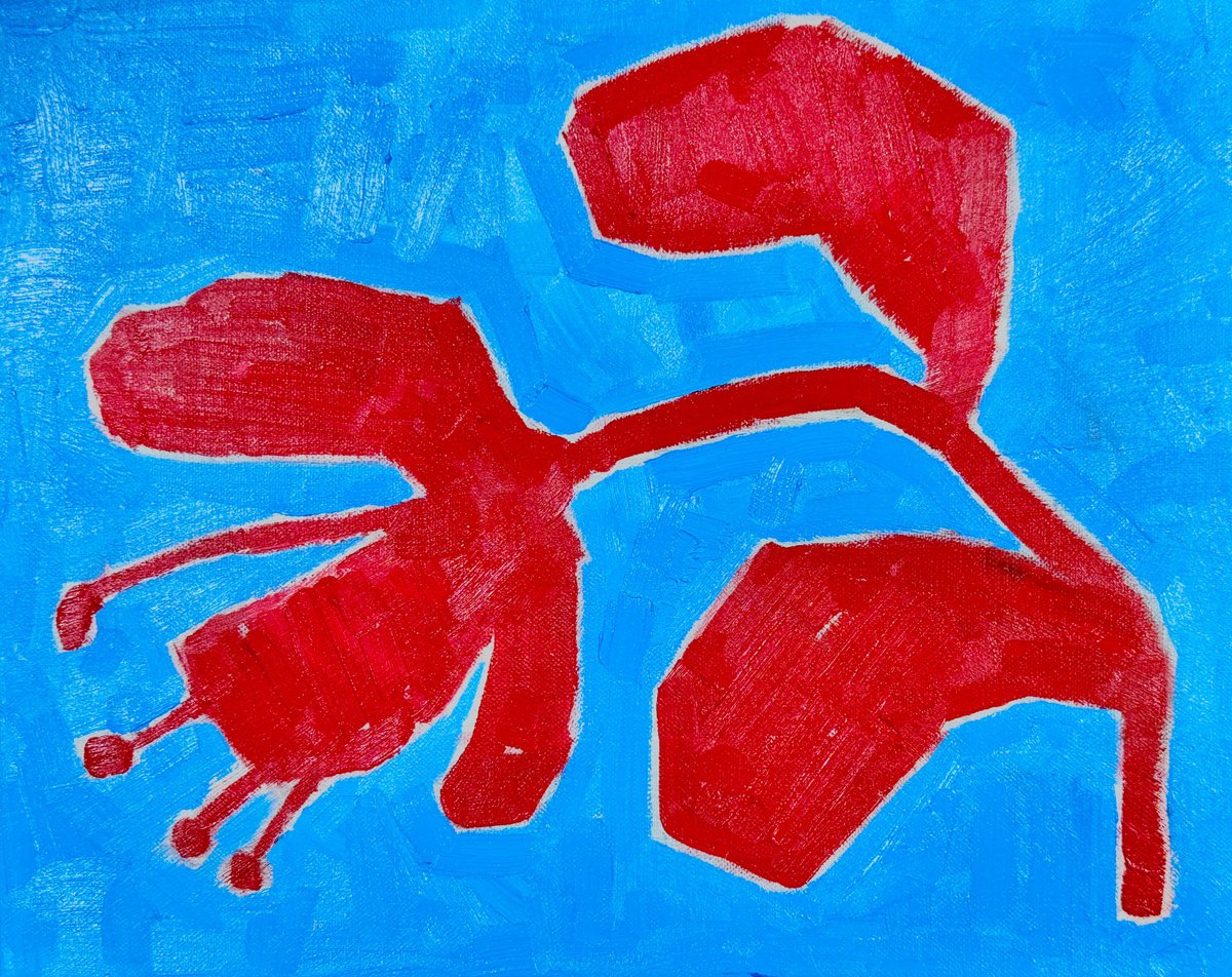 Red Flower By Ekaterina Dutkevich, 16 X 13, Artwork For Sale On Artfinder
