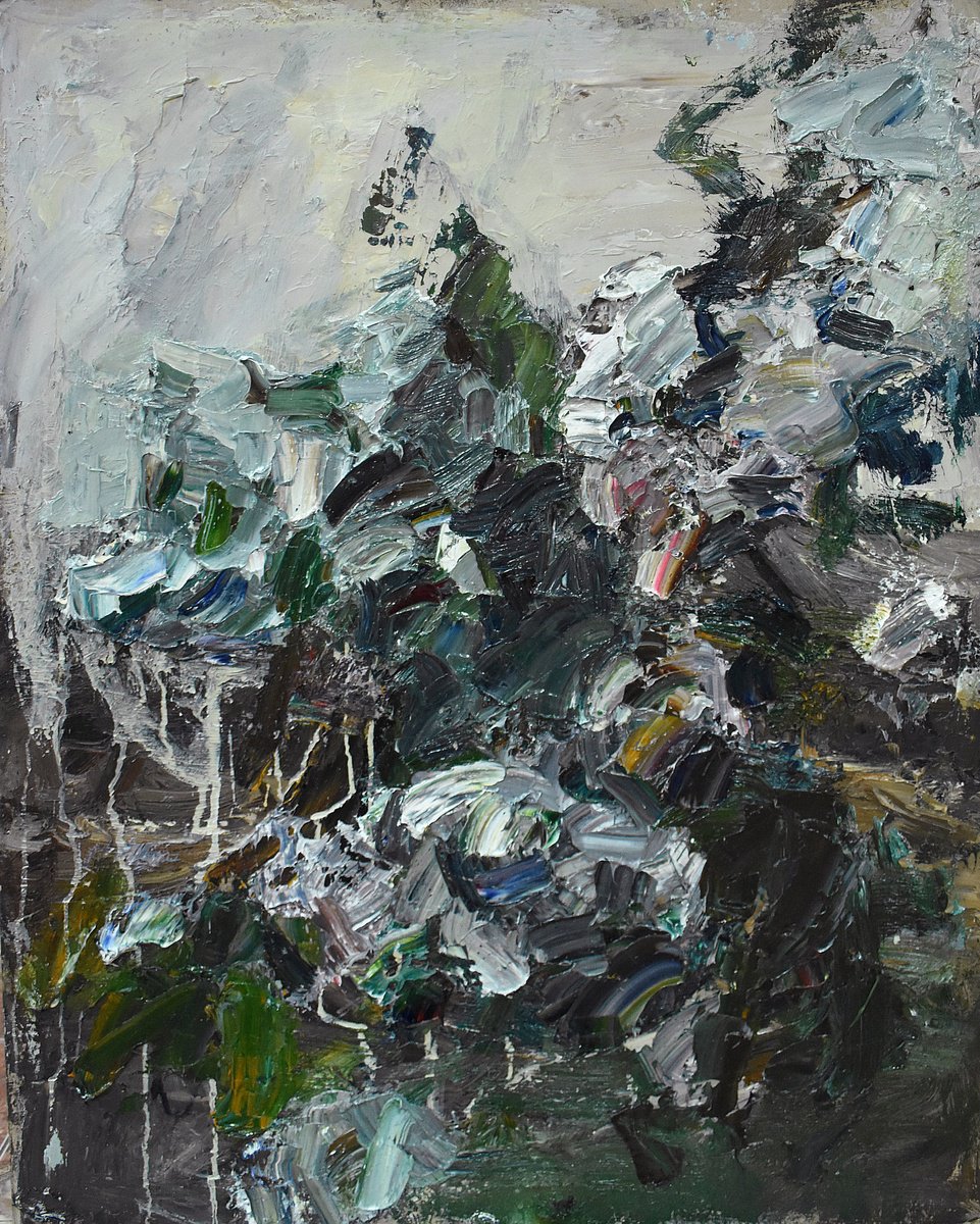 Expressive Botanical Oil Painting By Stanislava Cherkasova, 28 X 35", Lilac, Original Artwork