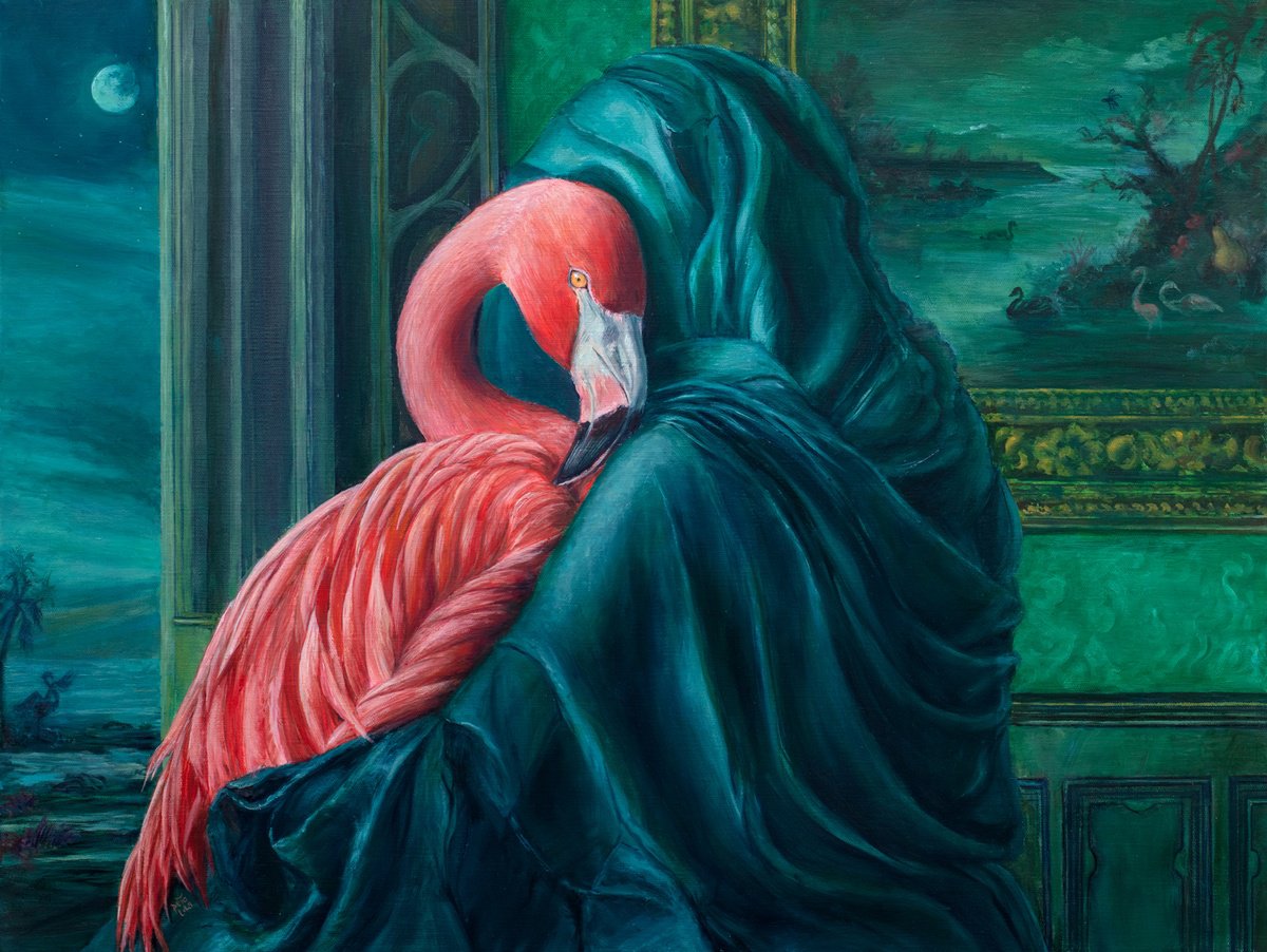 Surrealistic Oil Painting , Last Night By Nikolina Petolas, 31 X 24, Artwork For Sale On Artfinder