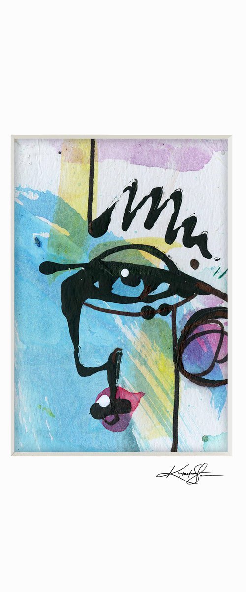 Little Funky Face 33 - Abstract Painting by Kathy Morton Stanion by Kathy Morton Stanion