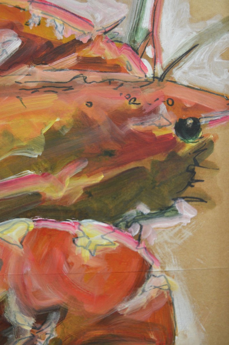 Expressive Animal Oil Painting By Michelle Parsons, 18 X 25", Tpf, Original Artwork