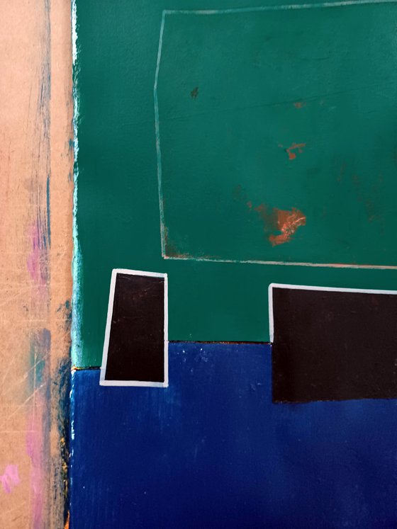 Green and blue composition III