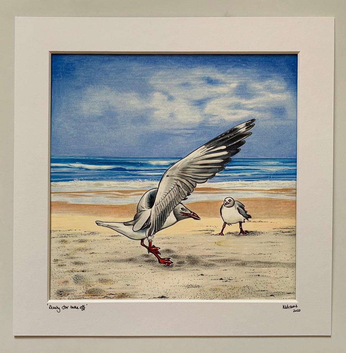 Pencil Drawing , Ready For Take Off By Karen Elaine Evans, 10 X 10, Artwork For Sale On Artfinder