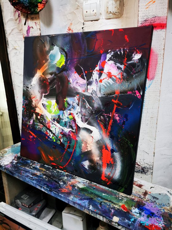 Fascinating Spontaneous Action Painting Gestural Art By O Kloska