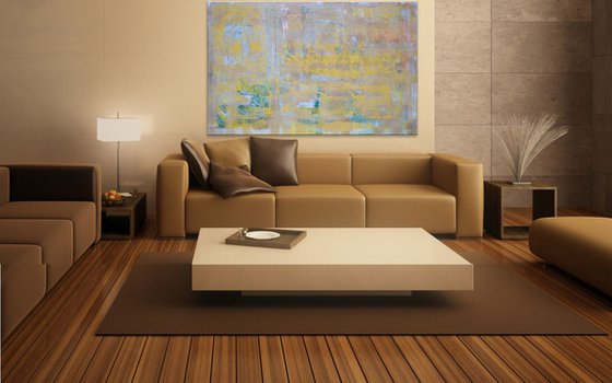 Look Pulok - Abstract Home Decor Art  On The Extra Large Deep Edge Canvas 122 x 76 cm Ready To Hang Perfect for Modern Office Hotel Living Room Decoration