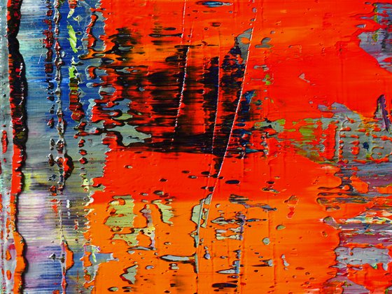 50x40 cm  Red Abstract Painting Original Oil Painting Canvas Art