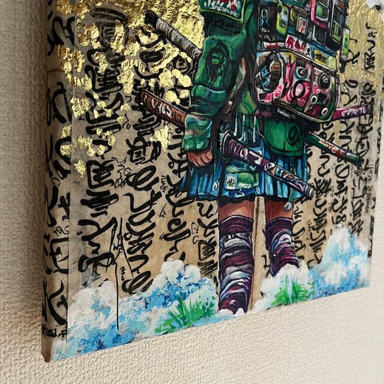 Street Art Samurai Girl