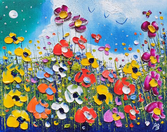 "Mystic Meadow Flowers in Love"