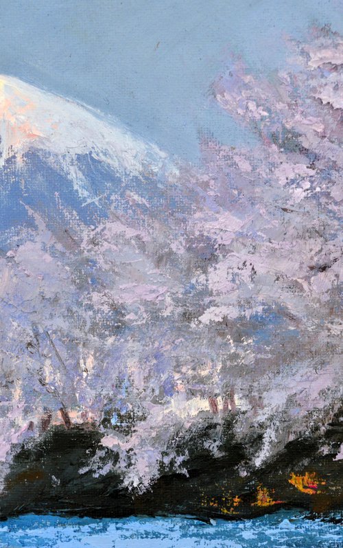 Purple Twilight over Fuji by Elena Lukina