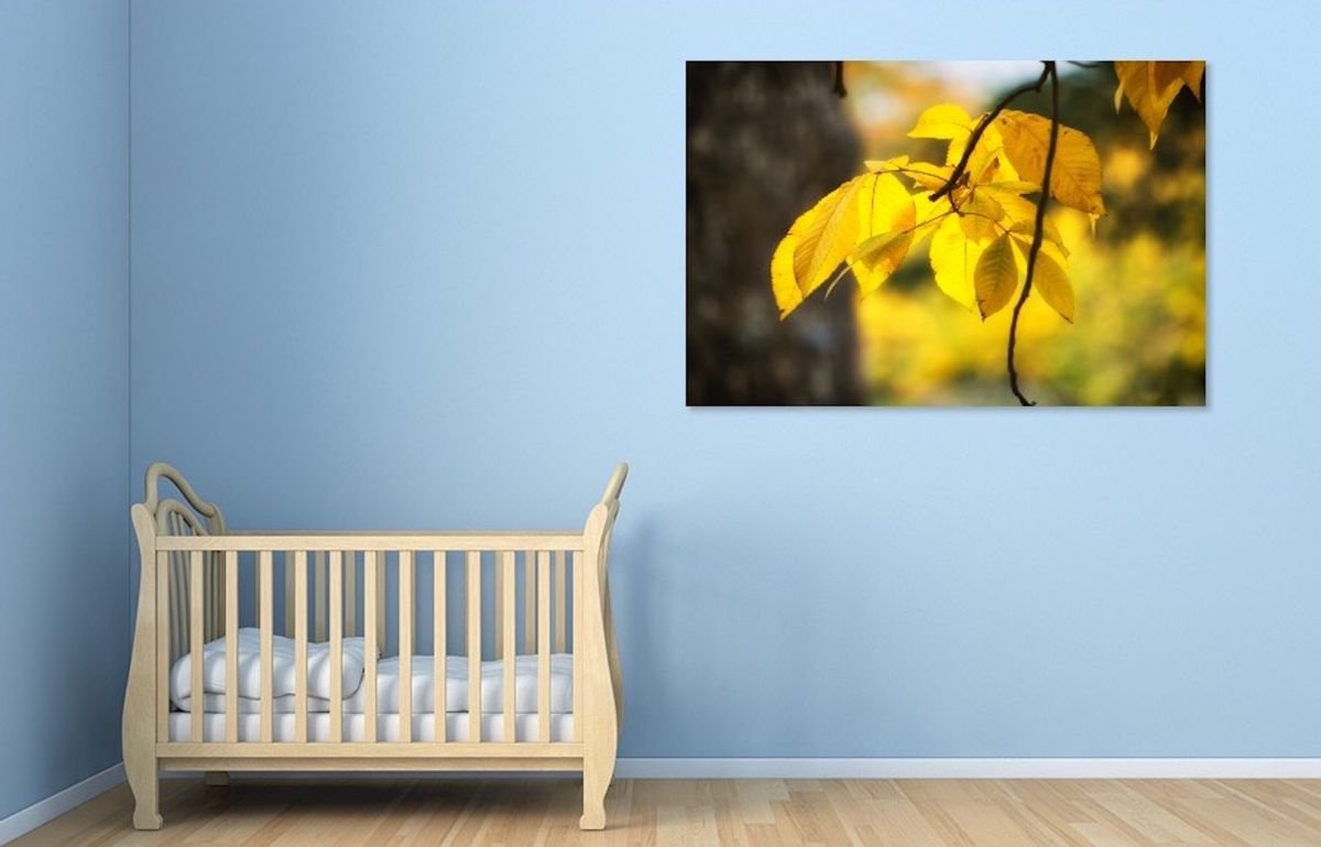 Photorealistic Botanical Photograph By Marc Ehrenbold, 40 X 30", Golden Leaves, Original Artwork