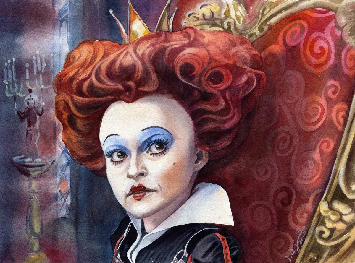 Red Queen. Helena Carter as Iracibetta, the Red Queen in Alice in Wonderland? by SVITLANA LAGUTINA