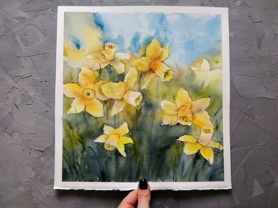 Daffodils painting