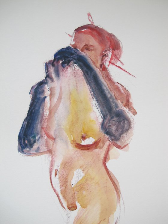 Standing female nude