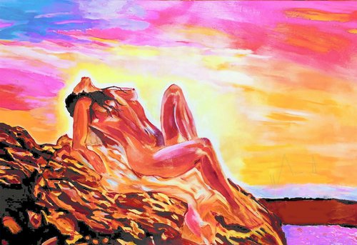 "Nude on the sea rock" by Sanja Jancic