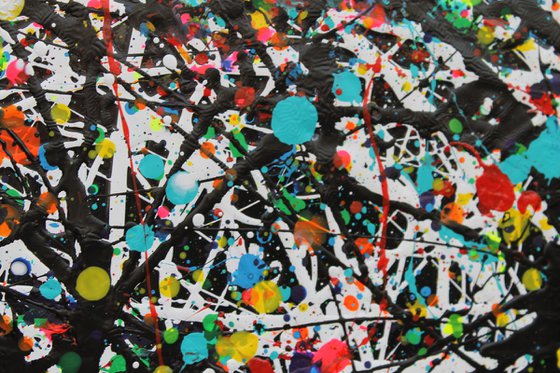 Paralells Worlds - Diptych- Tribute a J.Pollock by Juan Jose Garay