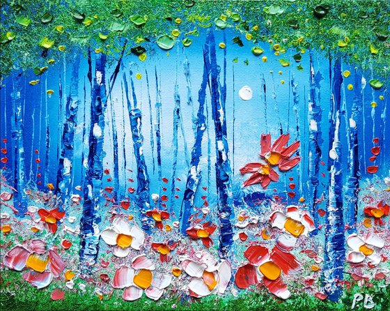 "Misty Forest & Flowers in Love"