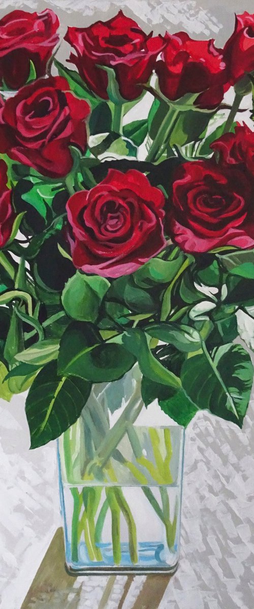 Red Rose Bouquet by Joseph Lynch