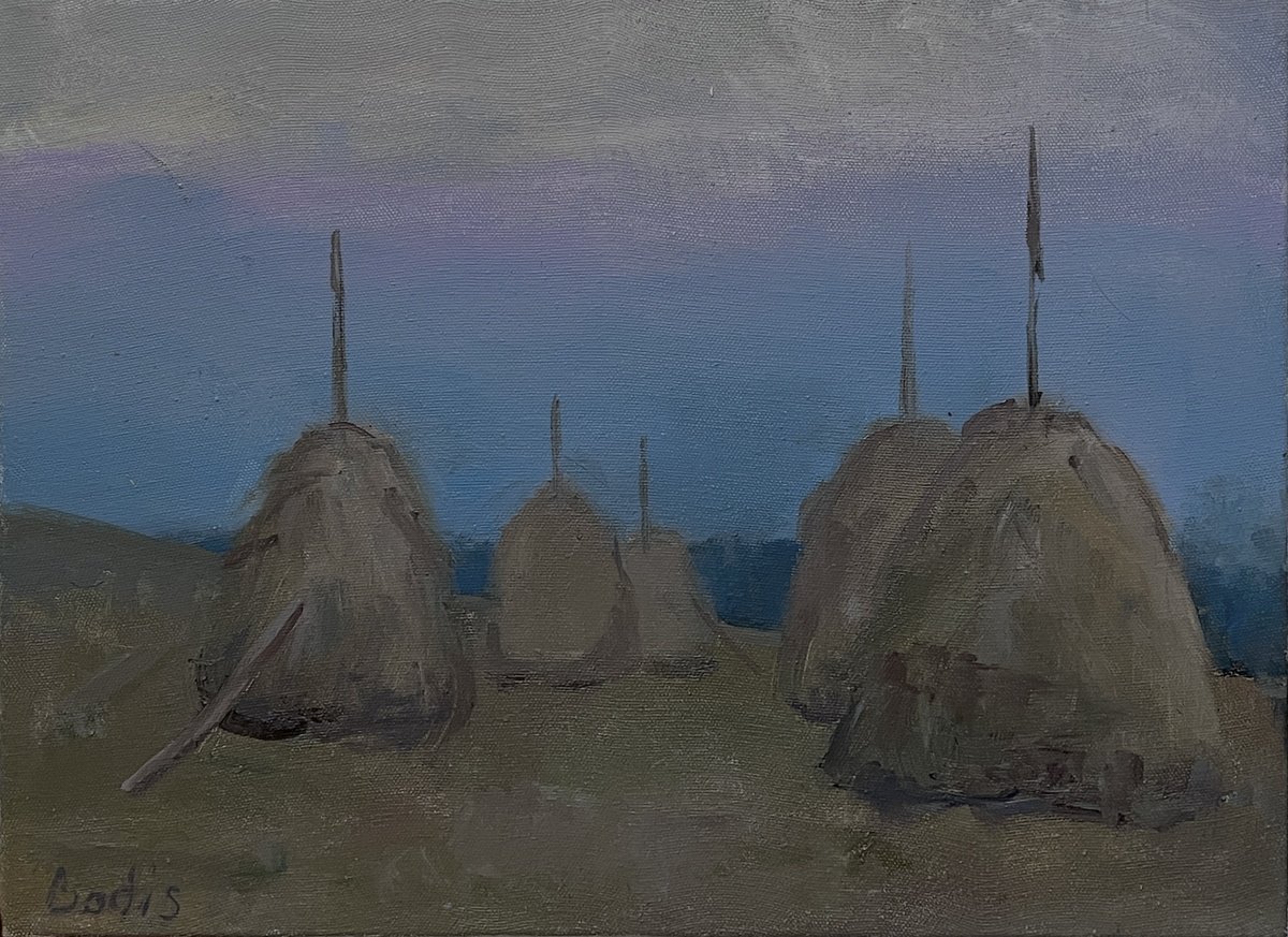 Impressionistic Landscape Oil Painting By Bohdan Dobrivskyi, 16 X 12, Evening, Original Artwork