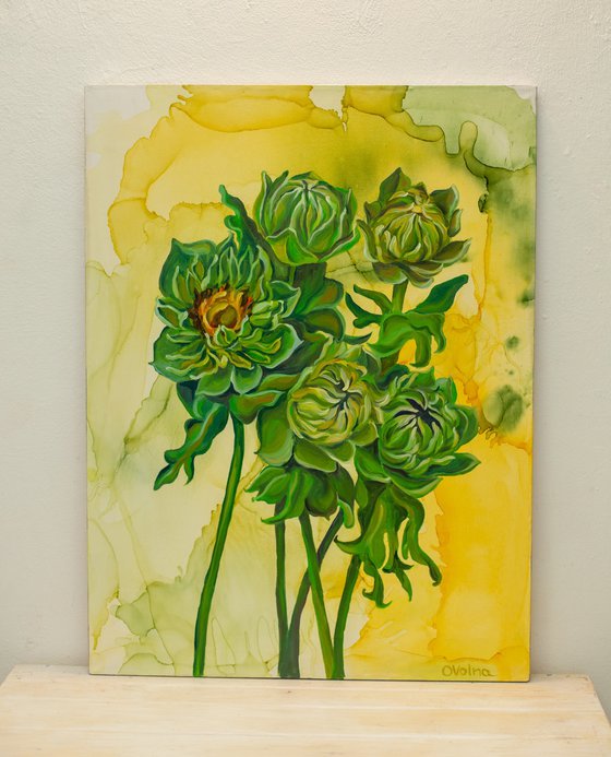 Green Sunflowers