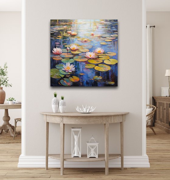 Water Lily Pond Reflections