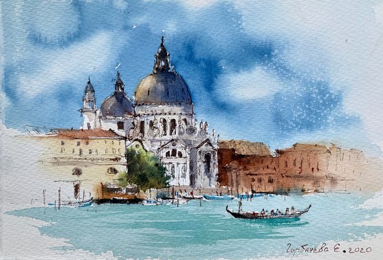 Sketch "Santa maria della salute, Venice"