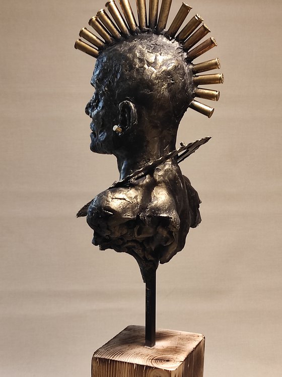 "Centurion I" Unique mixed media sculpture