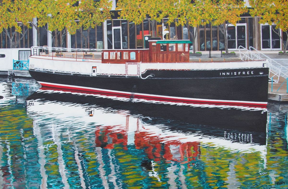 Chicago River Boat By Steven Fleit, 36 X 24, Artwork For Sale On Artfinder