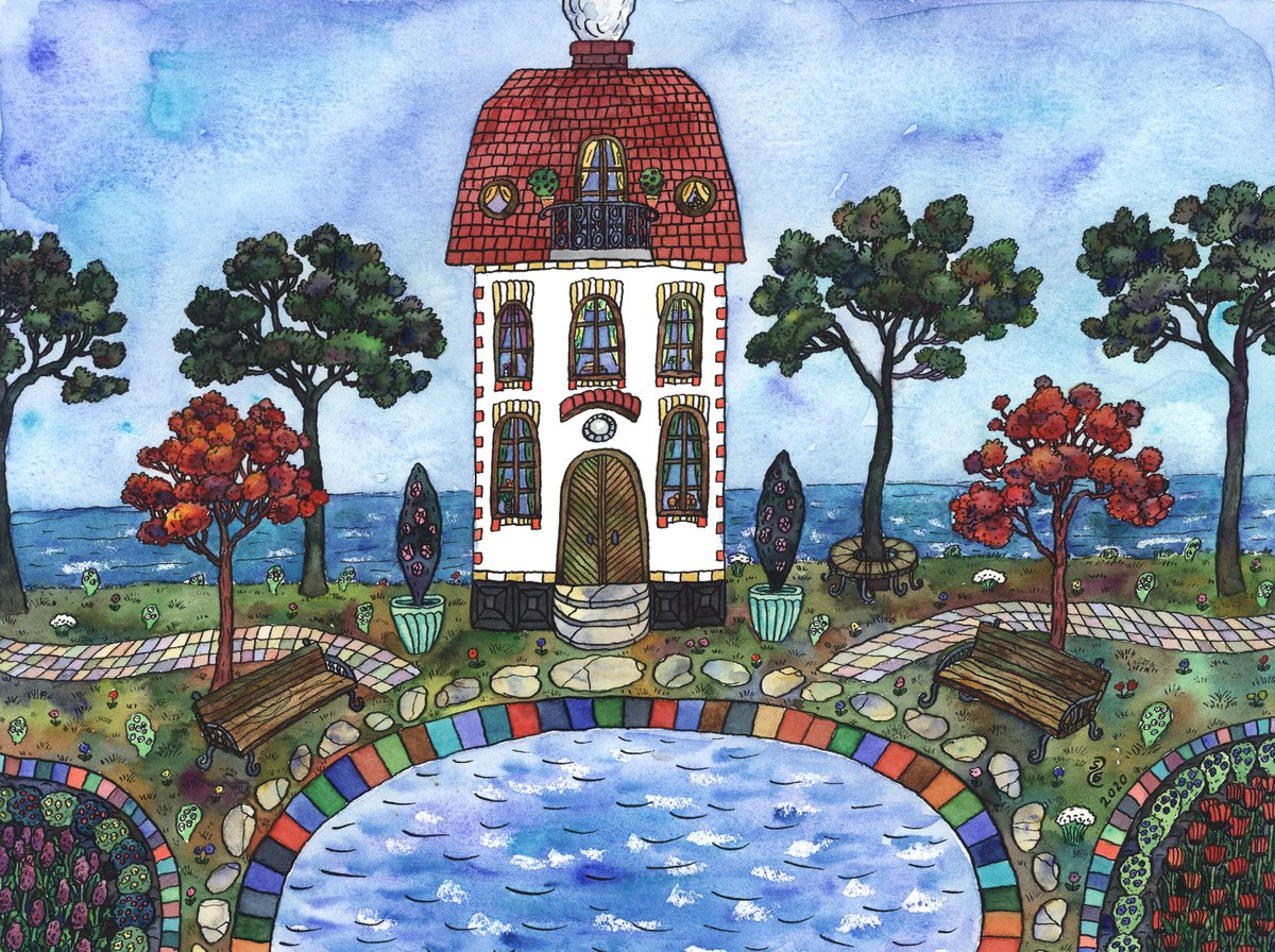HOUSE BY THE OCEAN by Gala Sobol (Gift, Home Decor) by Gala Sobol